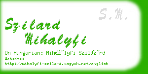 szilard mihalyfi business card
